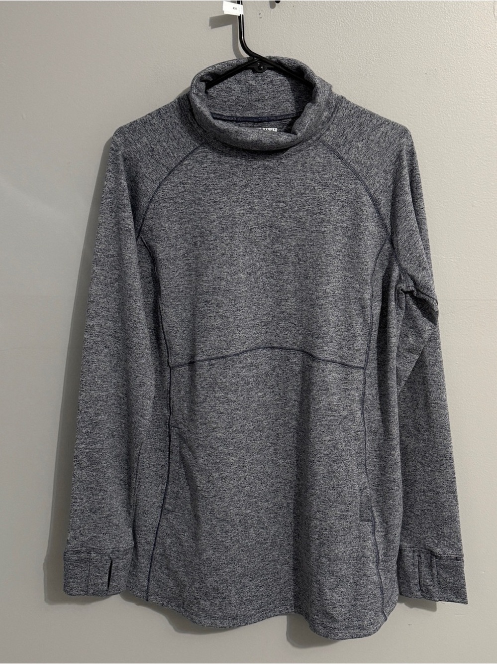 Duluth Trading Top Womens Medium Plushcious Funnelneck Tunic Heathered Stretchy